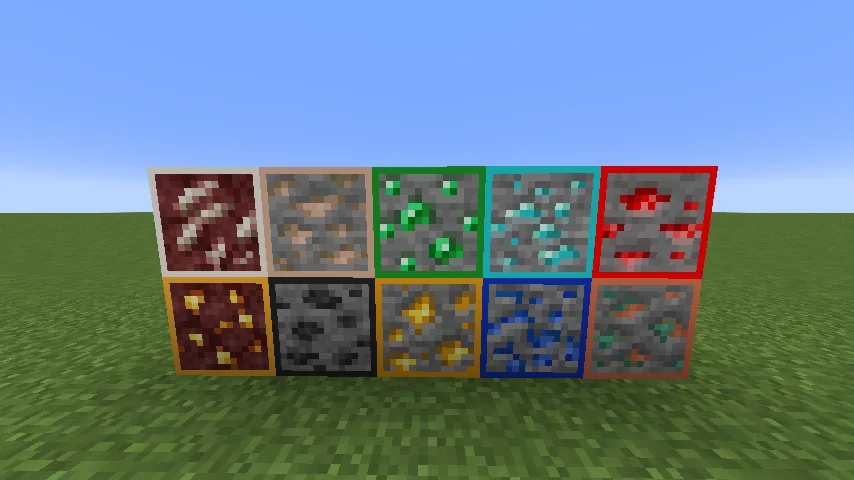 Изображение 1 ресурспака Simple Outlined Ores