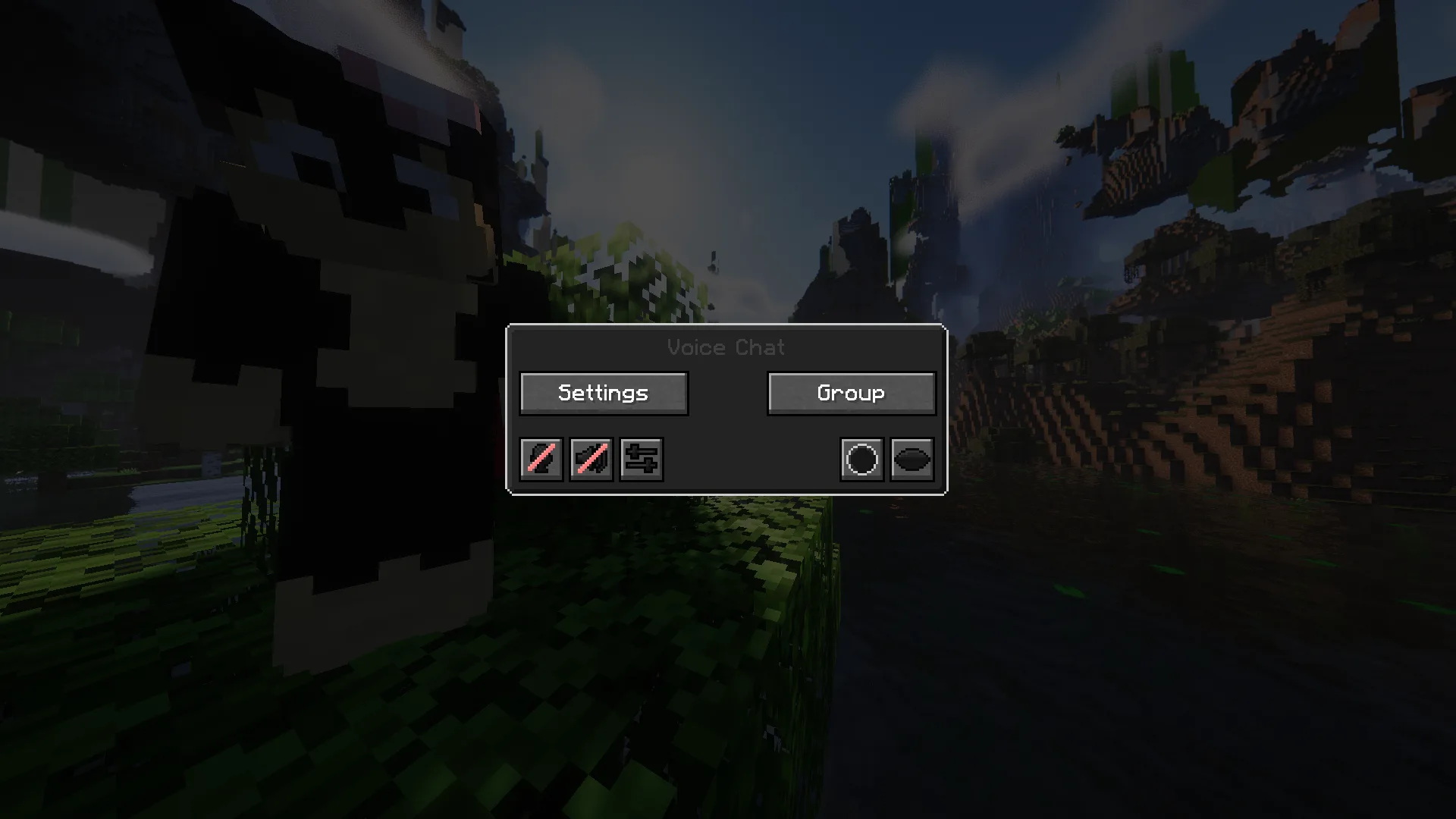 Изображение 2 ресурспака Simple Voice Chat Dark Theme