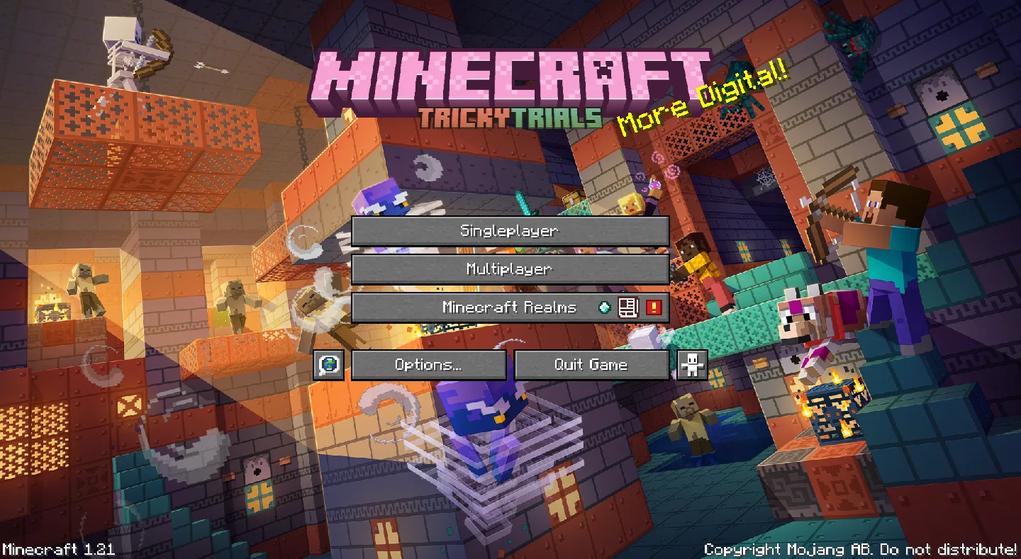 Minecraft Tutorial Opening Screen Sky's Title Screen - скачать ресурспак для Minecraft