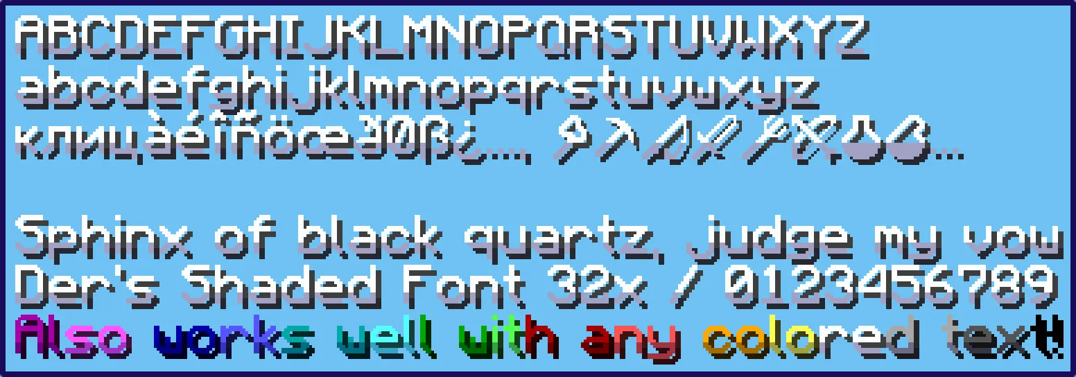 Der's Smooth Shaded Font (Faithful 32x)