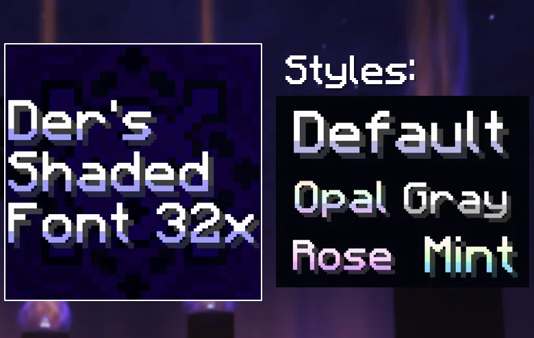 Изображение 4 ресурспака Der's Smooth Shaded Font (Faithful 32x)