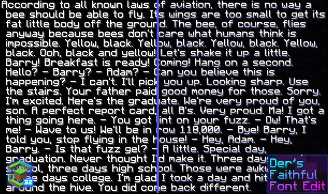 Изображение 6 ресурспака Der's Smooth Shaded Font (Faithful 32x)