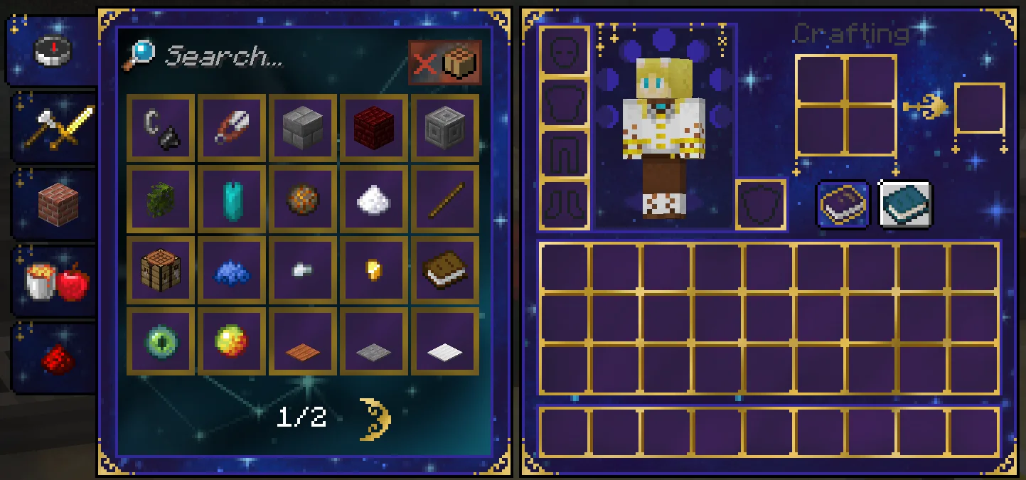 Изображение 1 ресурспака Space and stars GUI