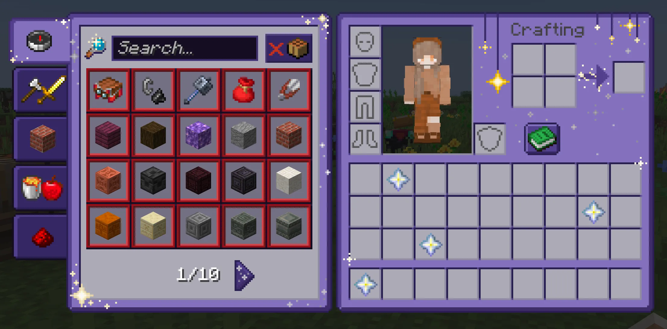 Изображение 3 ресурспака Starry GUI and Hotbar ✨