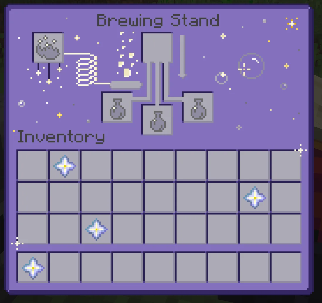 Изображение 4 ресурспака Starry GUI and Hotbar ✨