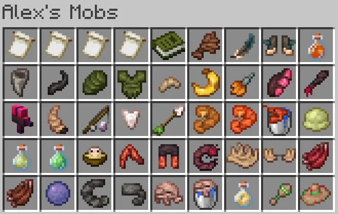 Sweety's Items (Alex's Mobs)
