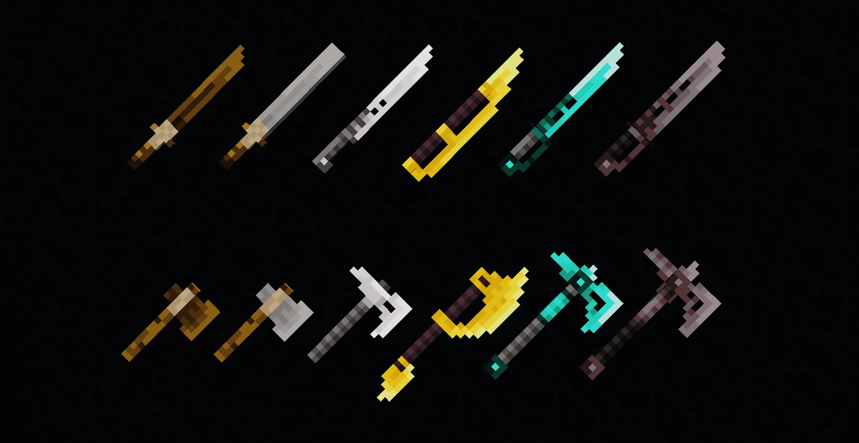 Изображение 2 ресурспака Tactical 3D Tools PvP X Simply Swords