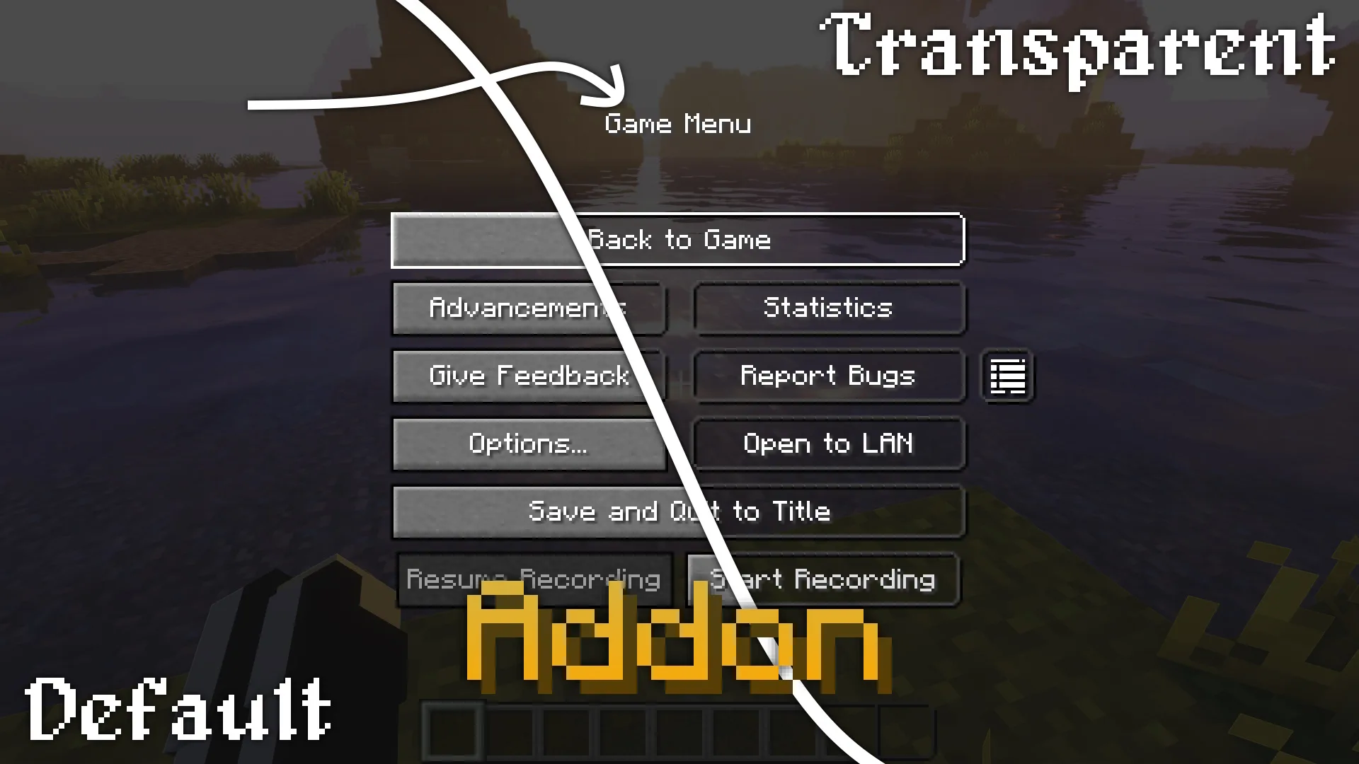 Transparent Menu (Inventorys-Addon) (GUI & HUD)