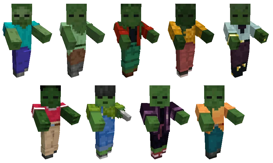 Изображение 2 ресурспака Undopia Zombie Skins