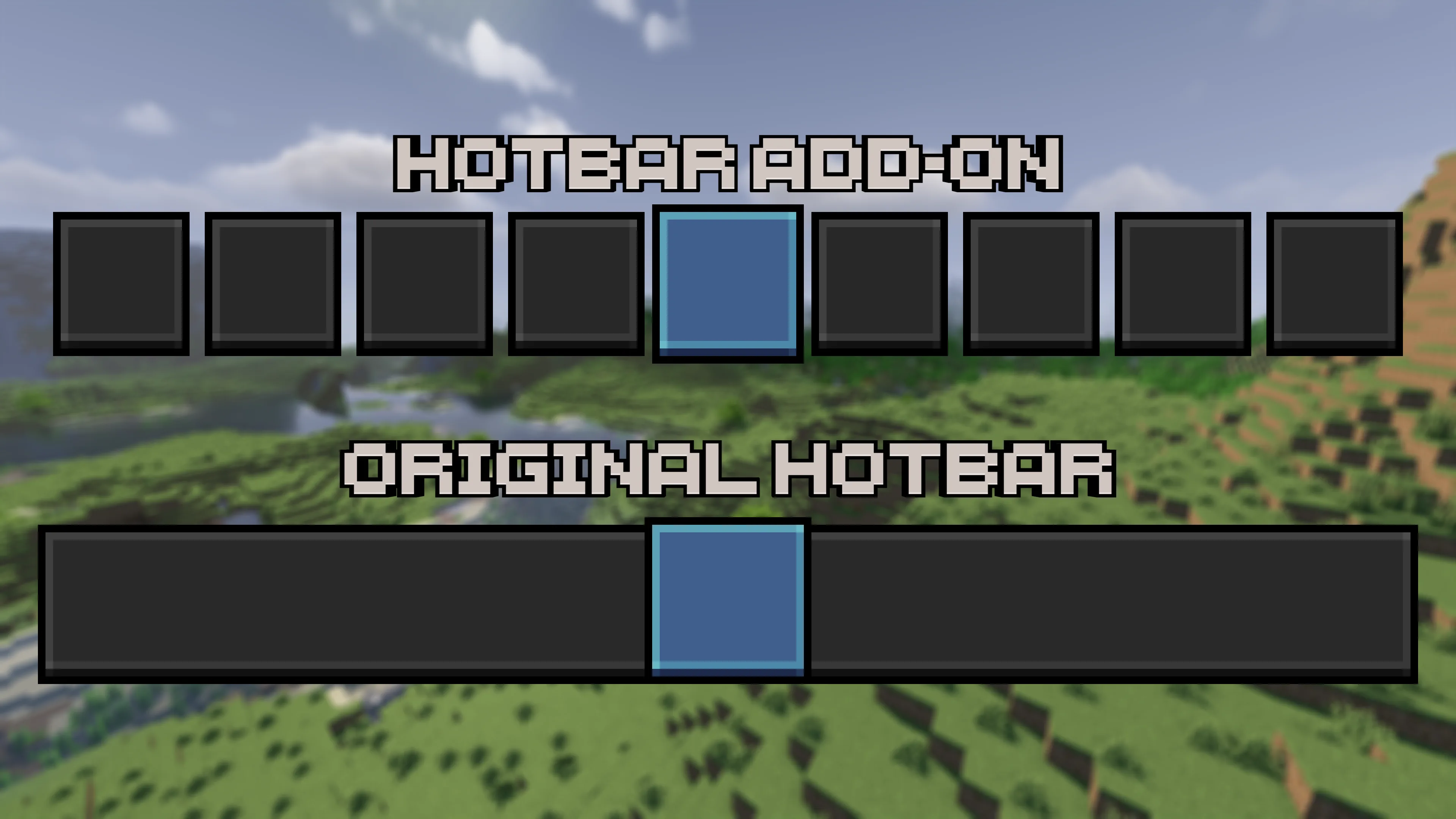 Изображение 2 ресурспака Unique Dark Hotbar Add-On