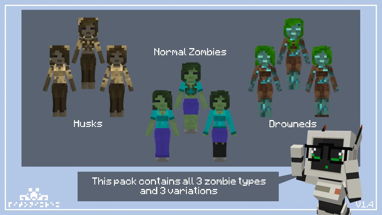 Изображение 2 ресурспака Zombie Girls